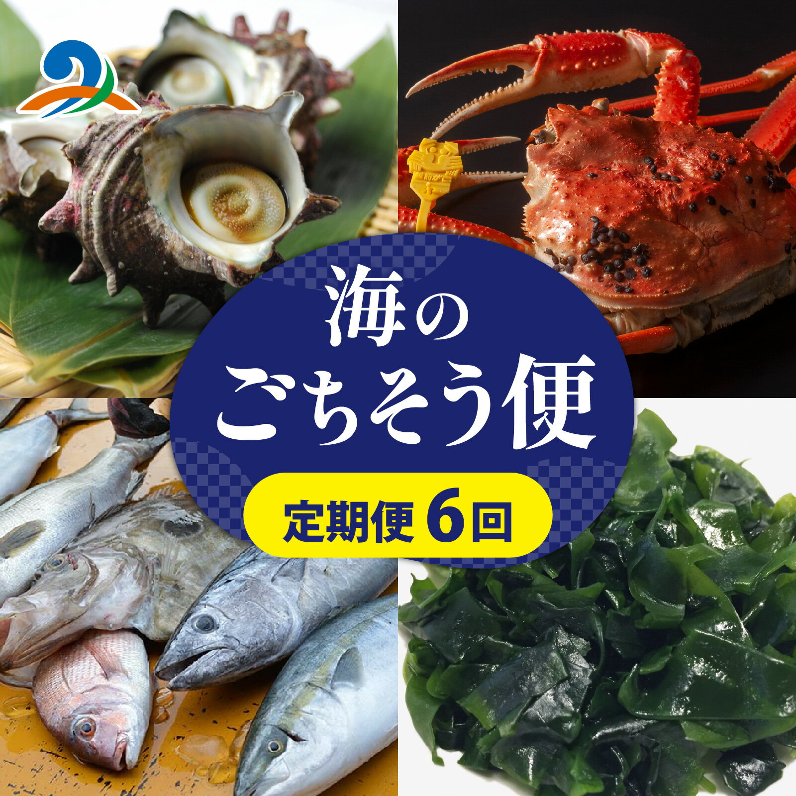 【ふるさと納税】【定期便 6回】福井 南越前 海のごちそう便／ 魚 かに ズワイガニ わかめ さざえ詰め合わせ 新鮮 煮物 焼き物 お造り 刺身 晩酌 食卓 漁師BBQ 冷蔵 旬 お中元 海鮮 魚介類 冷凍 盛り合わせ おまかせ お楽しみ おつまみ おかず ご飯のお供 送料無料