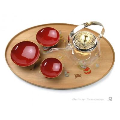 ふるさと納税 鯖江市 【越前塗】十二支 オーバル盆 白木 |  | 02