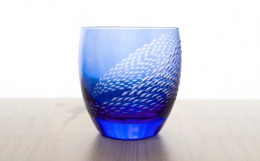 浅草切子 aquatic「回遊展開 丸オールド青藍」| 切子 花切子 切子ガラス ガラス工芸 グラス ガラス コップ 手作り ぐい呑み 家飲み 酒器 ハンドメイド 手作り ギフト 贈答 プレゼント