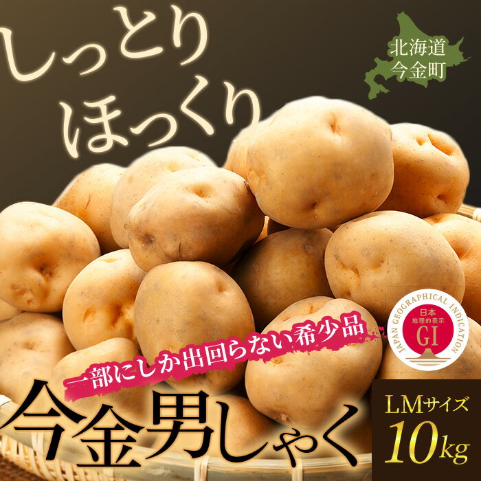 【ふるさと納税】【先行予約】今金男しゃく（LMサイズ）約10kg【GI認証取得】（2025年10月～11月下旬までに発送）じゃがいも 男爵 いも だんしゃく 野菜 幻 北海道 今金町 GI認証 LMサイズ 10kg F21W-286