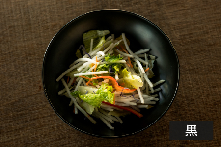 越前硬漆　上弦鉢　黒