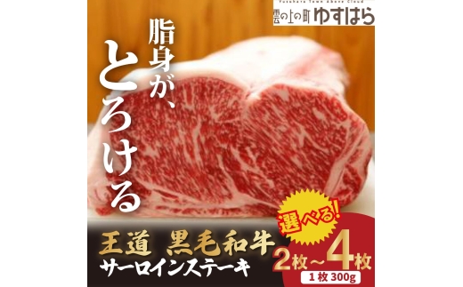 低温でも脂身がとろける梼原町産黒毛和牛 王道サーロインステーキ（4枚）【GA03】ステーキ すてーき ステーキ肉 すてーき肉 牛肉 国産 高知県産 冷凍便