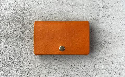 本革 ノンステッチ名刺入れ・カードケース 栃木レザー　ブラック