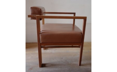 ラウンジチェア CHCL-01 1脚 椅子 インテリア 木材 家具 オシャレ 一人チェア リビング リラックス ソファ 座面 本革 ウォールナット チェリー 木製  茶×ウォールナット