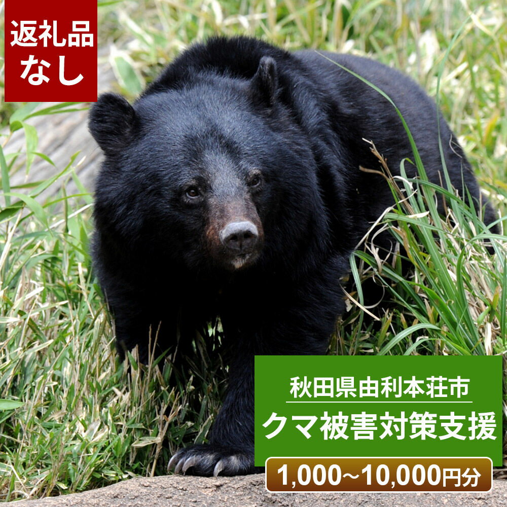 【ふるさと納税】【返礼品なし】秋田県由利本荘市 クマ被害対策支援【選べる支援額 1,000円〜10,000円】 [熊 くま クマ被害対策]