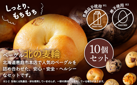 「北海道産放牧豚 無添加ウインナーセット」とトモヱベーグル「北の麦輪」10個セット【C99029】