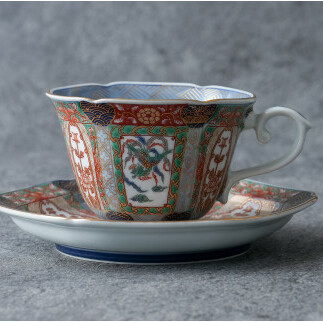有田焼 【復刻古伊万里】 錦色絵 コーヒー カップ＆ソーサー 大慶 食器 うつわ 器 ギフト 贈り物 華やか A50-229_イメージ4