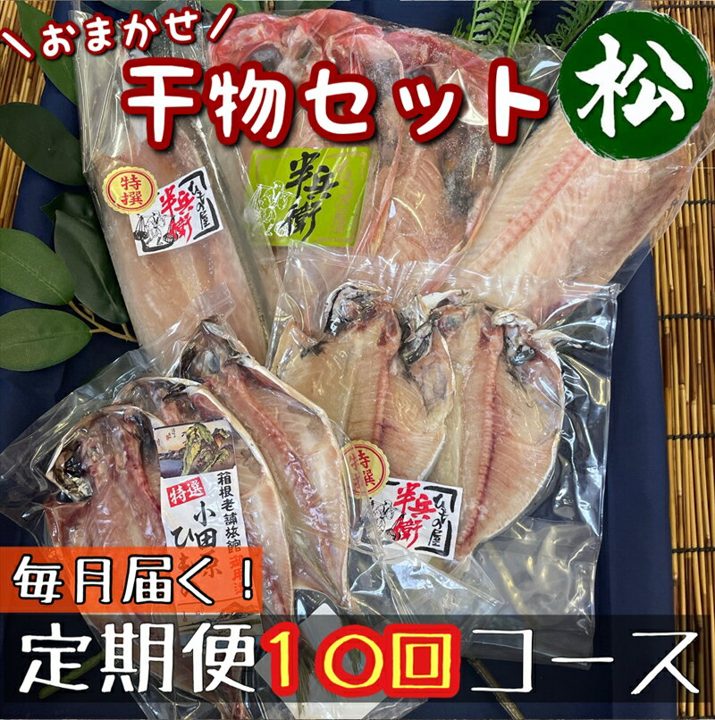 【ふるさと納税】【毎月定期便10回】厳選！小田原の旬の干物セット 松【 まぐろや 神奈川県小田原市 】