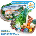 【ふるさと納税】【全2回定期便】壱岐産食材詰め合わせBOX「野菜と魚」《壱岐市》【壱岐イルカパーク＆リゾート】塩 醤油 卵 魚介類 海鮮[JBF037]