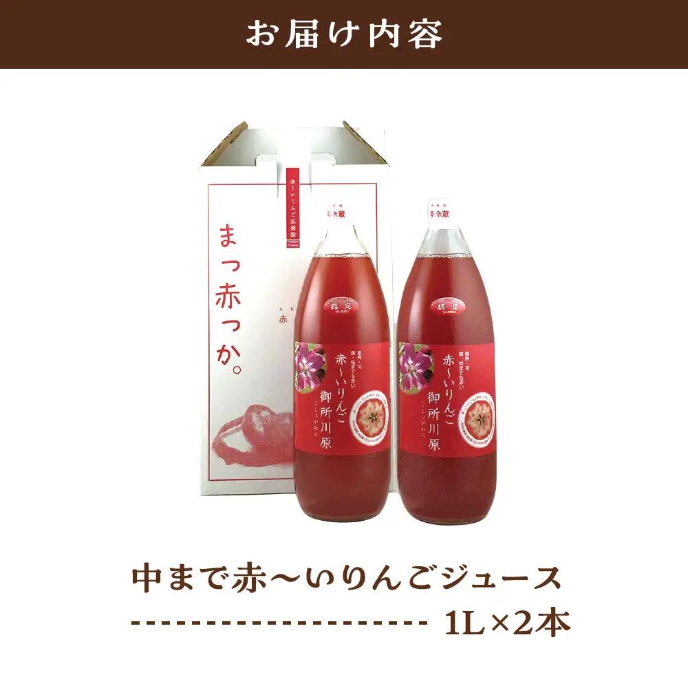 りんごジュース 中まで赤～いりんごジュース1L×2本