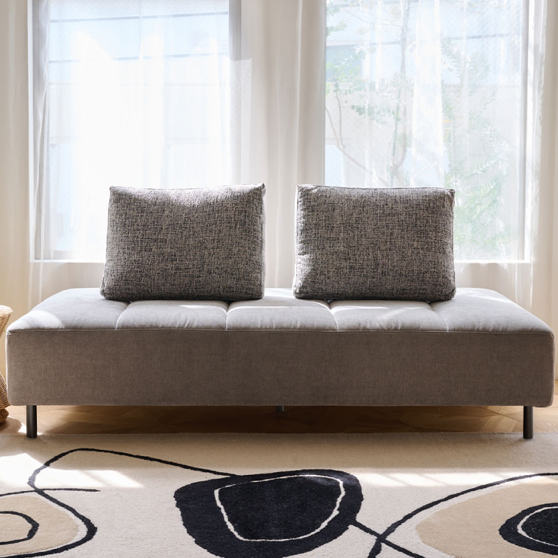 NESSO（ネッソ）ソファ TYPE J グレー アームレスソファ クッションレスト カウチ カウチソファ 椅子 イス スツール 家具 リビング キッチン クッション 日本製 新生活 くつろぎ おしゃ