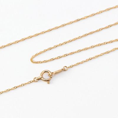 ふるさと納税 大津市 【K10イエローゴールド チェーンネックレス】可憐なスクリューチェーン 胸元が上品に輝く長さ40cm |  | 02