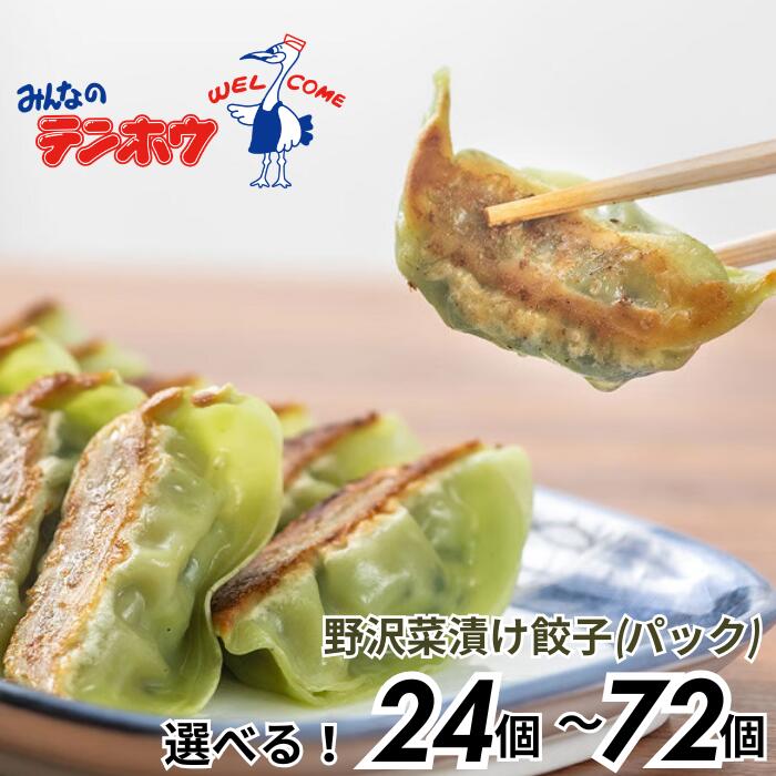 【ふるさと納税】テンホウの野沢菜漬けぎょうざ（パック入り/冷凍生）2パック[4人前/24粒]・3パック[6人前/36粒]・6パック[12人前/72粒]／ テンホウ てんほう ぎょうざ ギョウザ 餃子 冷凍 冷凍餃子 おすすめ おすすめ餃子 信州 長野県 諏訪市 諏訪 【21-333435】