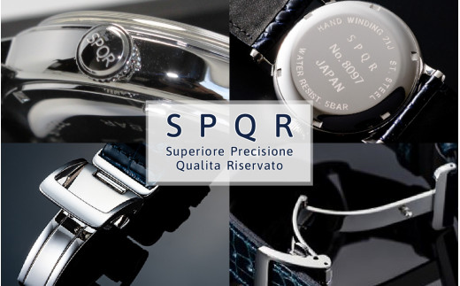 SPQR Ventuno pr ピンク/モスグレイ【腕時計 時計 ブランド SPQR スポール メンズ レディース 男女兼用 ギフト プレゼント 贈り物 ピンク ブラック アイボリー スチール 手巻き 自動巻 電池交換不要 秒針停止機能付 バンド 8色 レザーバンド スチール無垢バンド】