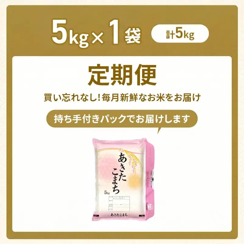 あきたこまち新米精米秋田県産あきたこまち【5kg】【定期便全3回】【先行予約】