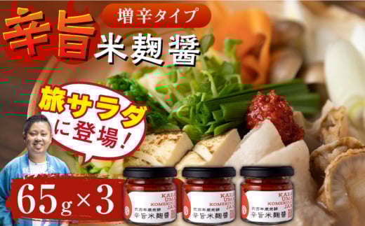 辛旨 米麹 醤シリーズ 〈増辛タイプ〉（65g×3）【有限会社 木屋食品工業】調味料 こうじ 麹 熊本 辛い [ZAD021]
