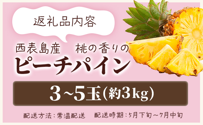 2026年 先行予約 ピーチパイン 約3kg (3～5玉) 桃の香り ますみ農園 パイン 果物 フルーツ パイン 005-a002_2026