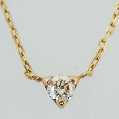 ふるさと納税 中央市 K18イエローゴールドダイヤネックレス