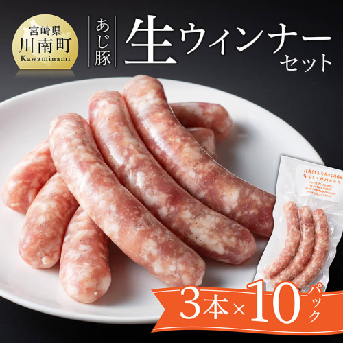 あじ豚生ウインナーセット 【 肉 豚 豚肉 あじ豚 ウインナー 生ウインナー 宮崎県産 川南町産 】