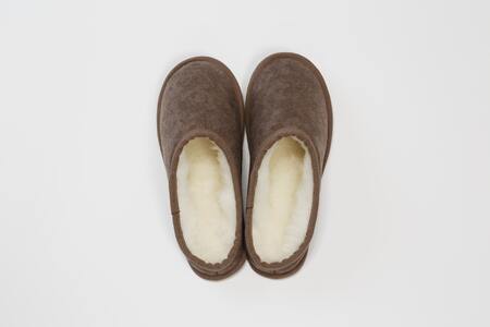 メリノン「スリッパ」 3Lサイズ／ブラウン　暖かい羊毛で冬の室内も快適！