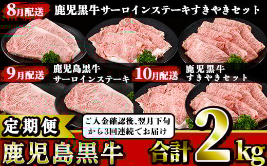 
            【定期便】鹿児島黒牛を３ヶ月毎月お届け！～８月下旬から順次発送開始分～【BR-8-022H】
          