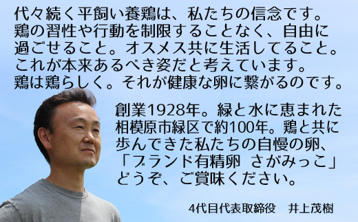 《かながわブランド認定》平飼い有精卵さがみっこ 30個入 | 平飼い ケージフリー 卵 有精卵 鶏卵 玉子 たまご 生卵 国産 濃厚 コク 旨味 ※離島への配送不可