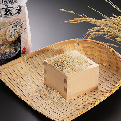 あきたこまち　やわらか有機玄米1kg×3【配送不可地域：離島・沖縄県】