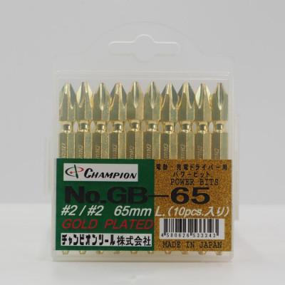 ふるさと納税 富田林市 チャンピオンツール　ゴールド 両頭ビット +2×65 10本組 プラス マグネット付き |  | 02