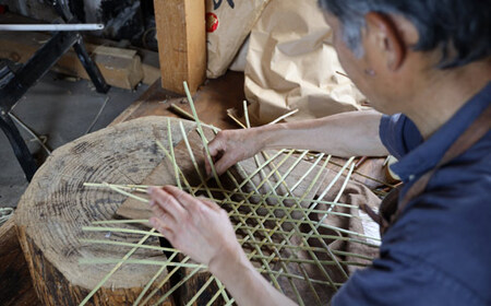 北の竹工房　千島笹八つ目編みバッグ