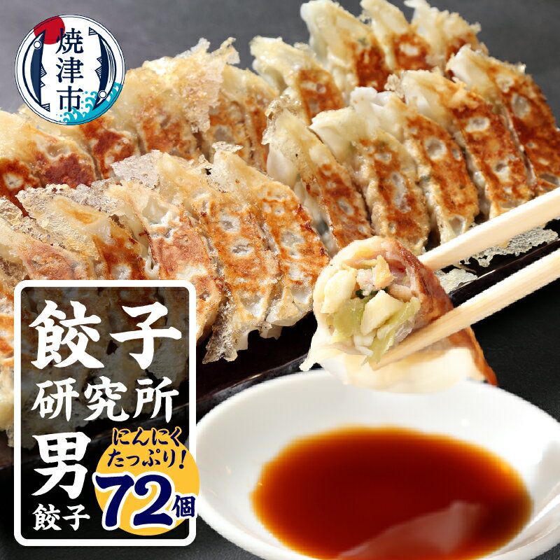 【ふるさと納税】 餃子 12個入×6パック 薄皮 にんにく 野菜 男餃子 冷凍 おかず 惣菜 おつまみ 焼津 a11-146