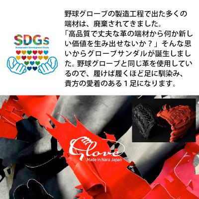 ふるさと納税 御所市 野球グローブの端材を利用したサンダル Glove グローブサンダル(ディープオレンジ)M【御所市】 |  | 03