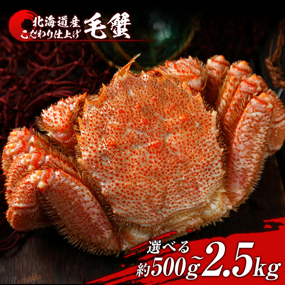 【ふるさと納税】毛蟹 ボイル済み 冷凍 選べる1尾～5尾セット 1尾約500g BM299ボイル 毛がに 毛ガニ 毛蟹 ボイル 蟹 カニ 北海道ふるさと納税 白老 ふるさと納税 北海道 年末