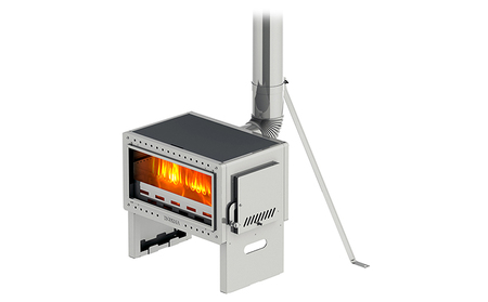 フォールディングキャンプストーブ HS-440 屋外用 ストーブ 薪ストーブ 焚き火 煙突 暖房 コンロ 調理器具 アウトドア キャンプ キャンプストーブ 炊き出し コンパクト 小型 折り畳み 工具不