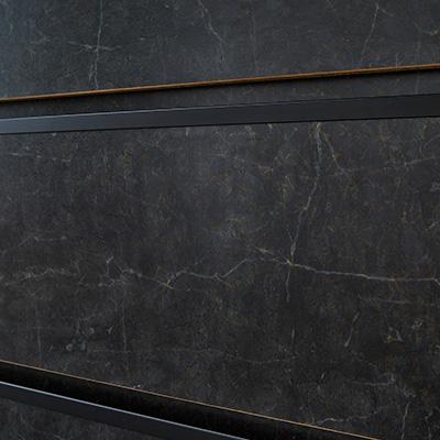 ふるさと納税 大川市 キッチンカウンター レンジ台 レンジボード アンサンブル 幅119.7 【カラー:ストーンブラック】 |  | 01