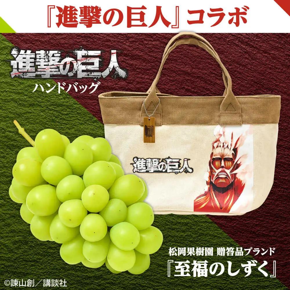 進撃のシャインマスカット 1房 約700g ハンドバッグ付(超大型巨人) [AREJ002] シャインマスカット