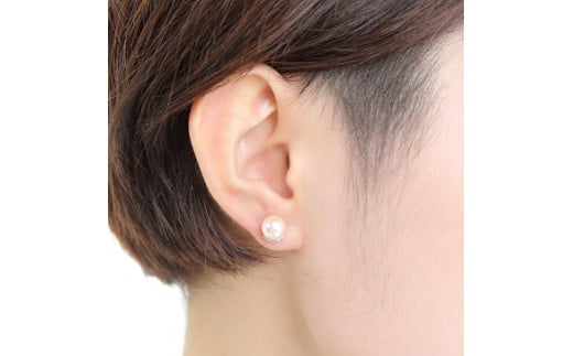 697 K18WGあこや本真珠ダイヤモンドピアス　7.5mmUP　　K18　ホワイトゴールド　あこや真珠　ピアス　ダイヤモンド　伊勢志摩　アクセサリー　ジュエリー　フォーマル　カジュアル　ギフト　伊勢