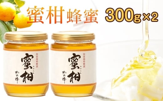 
＜国産＞かの蜂 みかん蜂蜜【300g×2個】福岡県八女市で収獲した完熟みかん蜂蜜 蜂蜜 みかん 蜜柑 はちみつ ハチミツ 保存食 防災グッズ
