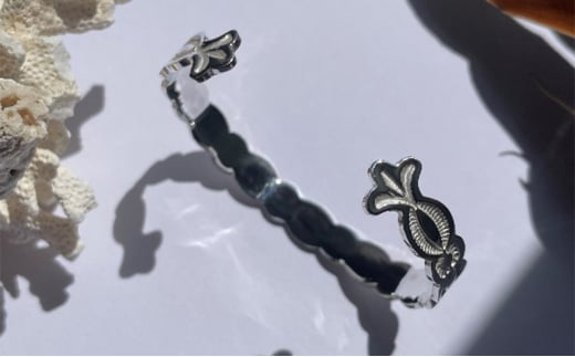 Flower & Leaf Bangle レディース Мサイズ バングル ブレスレッド おしゃれ デザイン アクセサリー レディース 藤沢市 神奈川県