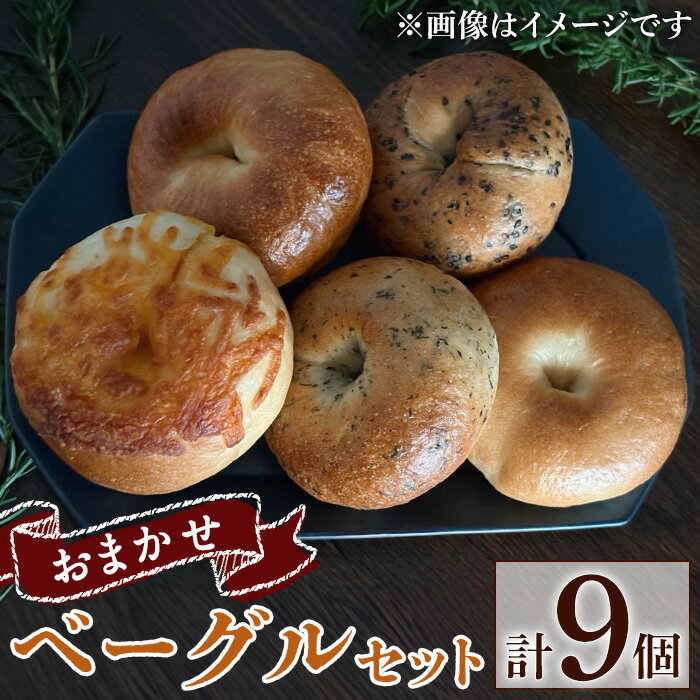 【ふるさと納税】おまかせベーグルセット(計9個) パン ベーグル 冷凍パン 詰め合わせ 個包装 冷凍【bagel cafe sonnet】