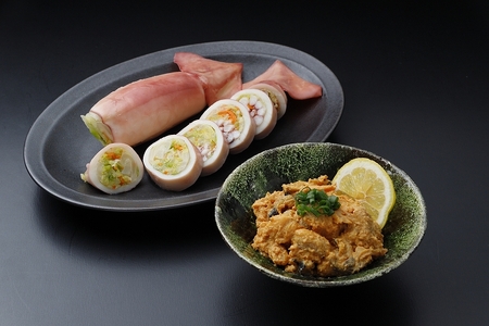 下北の味　堪能セット(いかずし2尾入り×1袋、あんこうともあえ250ｇ×1袋)