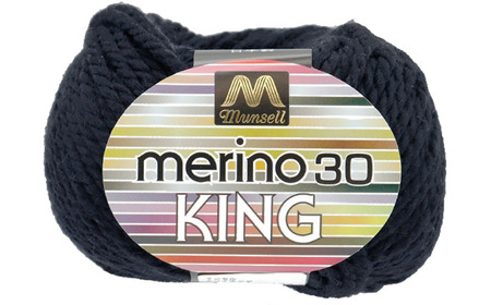 マンセルメリノキング（極太） 2032番色（紺） 10玉セット ／ メリノウール 毛糸 手芸 編み物 手編み 手作り ハンドメイド 羊毛 カシミヤタッチ シルキー 肌触り 高品質 ホビー ユザワヤ 送