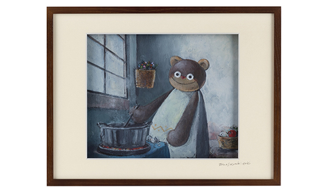 Harry＆Marie 名画 シリーズ(11)「ベアさんからの便り」ハリーマリー ジクレー 絵画 インテリア アート 額装入り ファンタジー ジークレー 作品