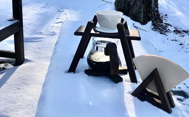 ウォールナット の コーヒー ドリップスタンド