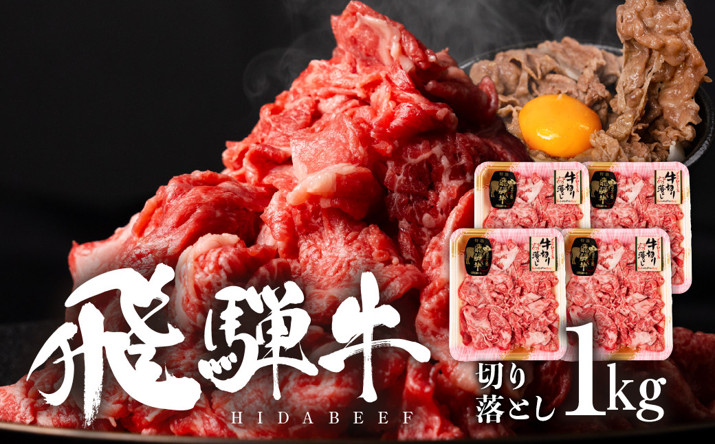 
            飛騨牛切り落し 1kg (250g×4p) 牛肉 和牛 国産 すきやき 肉じゃが カレー ビーフシチュー 肉野菜炒め だるまミート 18000円 [S933] 
          