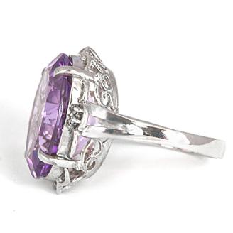 アメジスト リング 10ct Ag900(Pt100) 大粒 （16924）