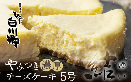 やみつき濃厚チーズケーキ『結』5号 直径15cm 400g 白川郷 お土産 ベイクドチーズケーキ 手作り スイーツ 手土産 お菓子 お取り寄せ チーズケーキ ホールケーキ 簡易包装 訳あり 訳アリ 12000円 [S273]