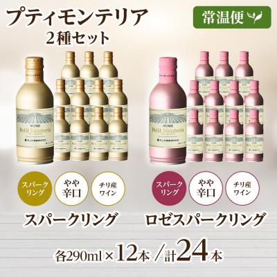 ふるさと納税 笛吹市 プティモンテリア スパークリング 2種 飲み比べ 290ml 24本入 モンデ酒造 山梨県 笛吹市 |  | 03