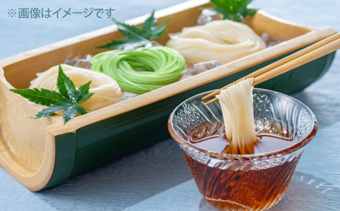 【まるで鍼のような繊細さ】鍼灸素麺 6束×10箱 / そうめん 麺 食べ比べ 乾麺 よもぎ / 南島原市 / 有限会社たなか物産 [SDY033]