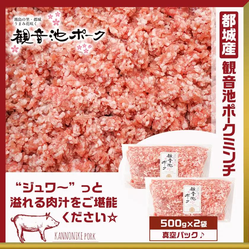 観音池ポークミンチ＆宮崎県産若鶏もも肉カット済1.9kgセット〔AA-9218〕_(都城市) 都城産 観音池ポーク 豚肉ミンチ 宮崎県産 若鶏もも肉切り身 鶏肉 鶏肉 真空パック  