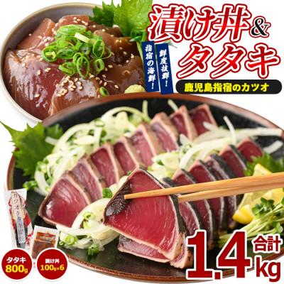 ふるさと納税 指宿市 カツオのたたき(約800g)とカツオの海鮮漬け丼(100g×6袋) セット(IB039-005) | 